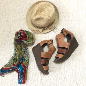 Brown Leather Caterpillar Sandals
